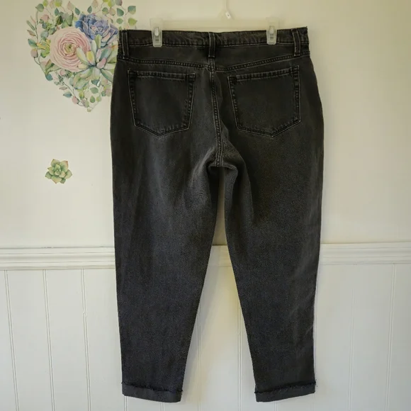 Isabel Maternity Jeans Charcoal Power Stretch Denim Raw Hem Side Panel Elastane - Picture 5 of 7